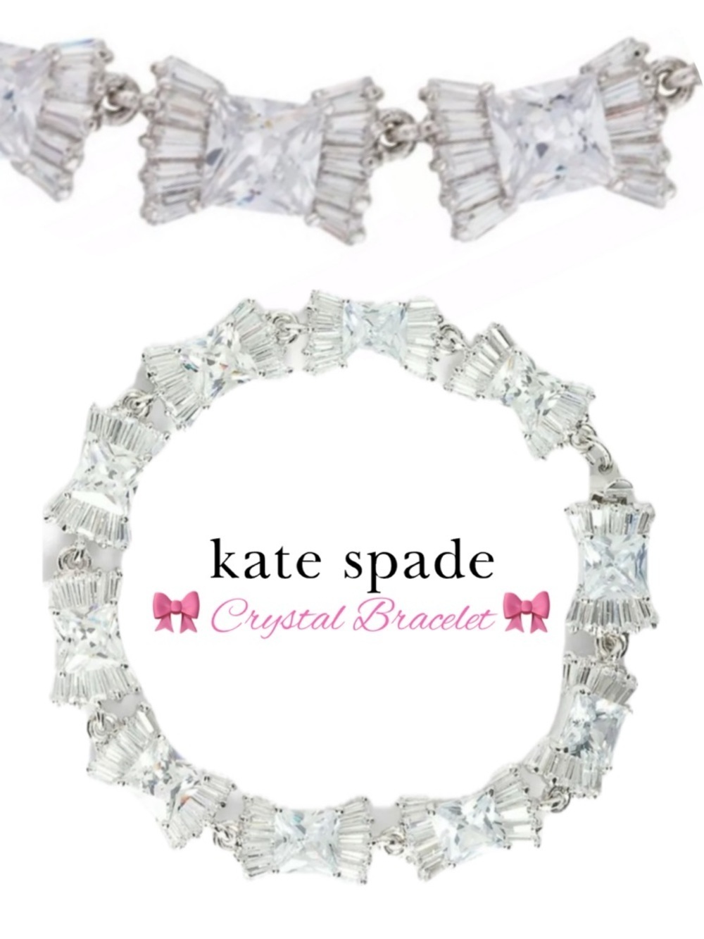 Kate Spade ♠️ Crystal Bow Bracelet Rare Marriage